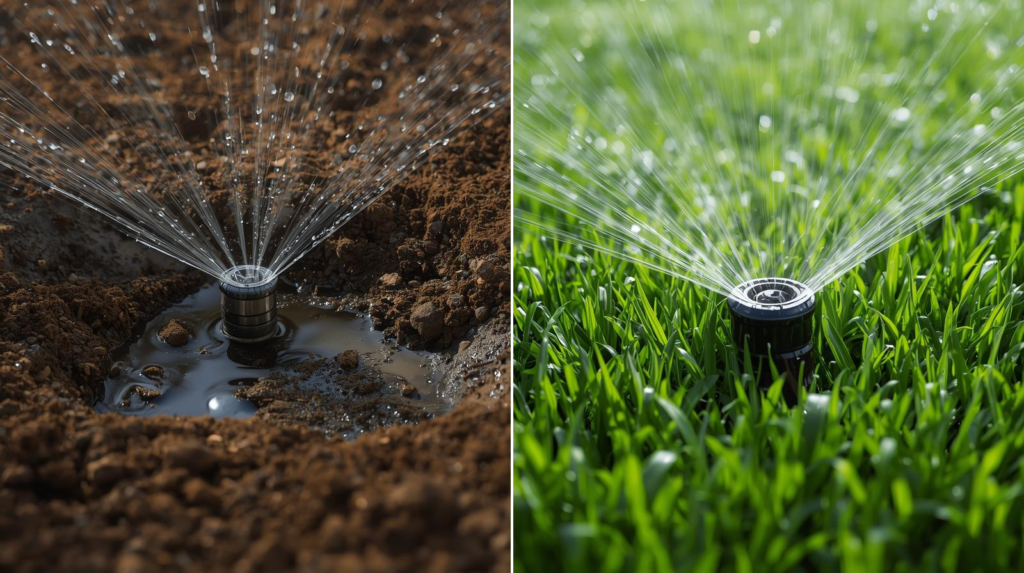 Broken Sprinkler Pipe Repair